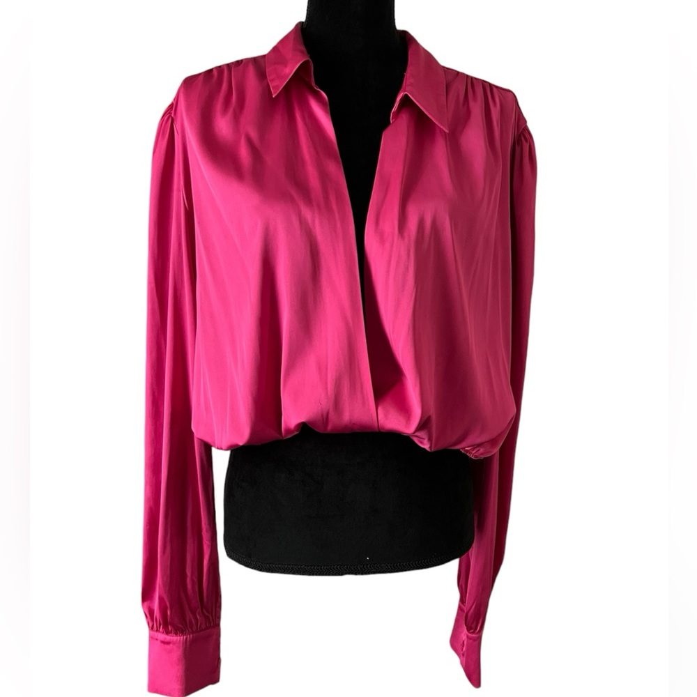 Fashion Nova Long Sleeves Wrap Top